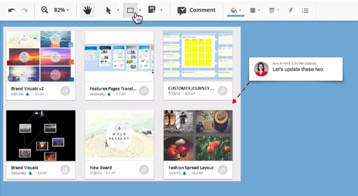 Conceptboard Commenting with Shapes Image 