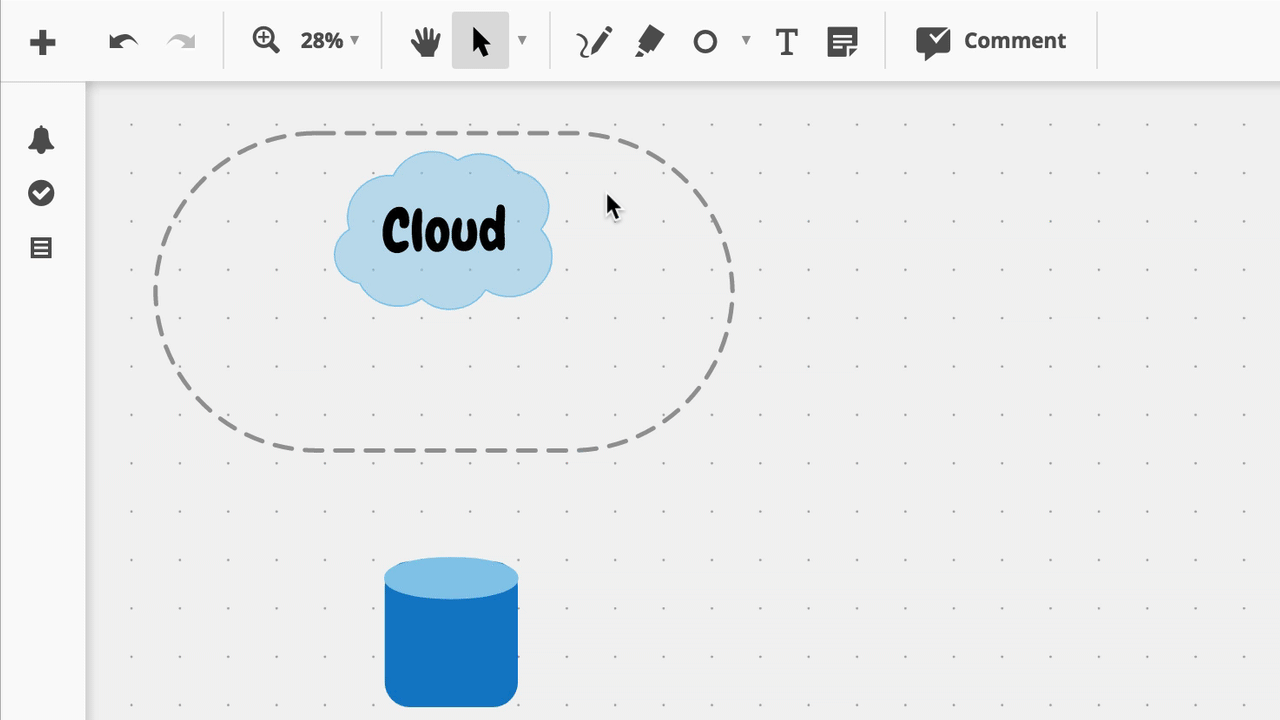 Rotating shapes in Conceptboard