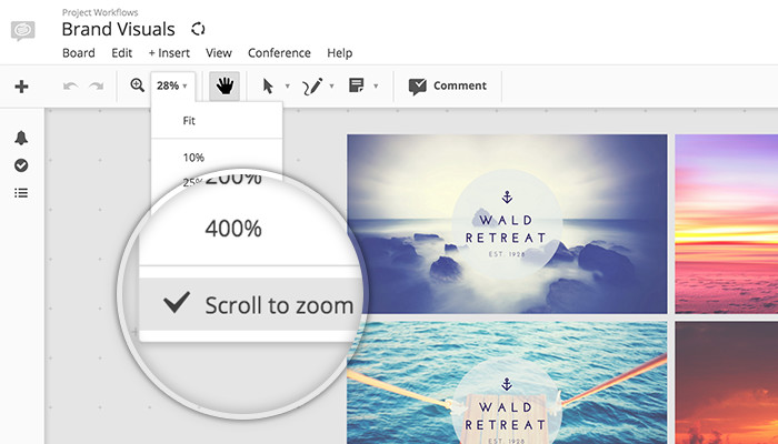 Conceptboard new Scroll to zoom option