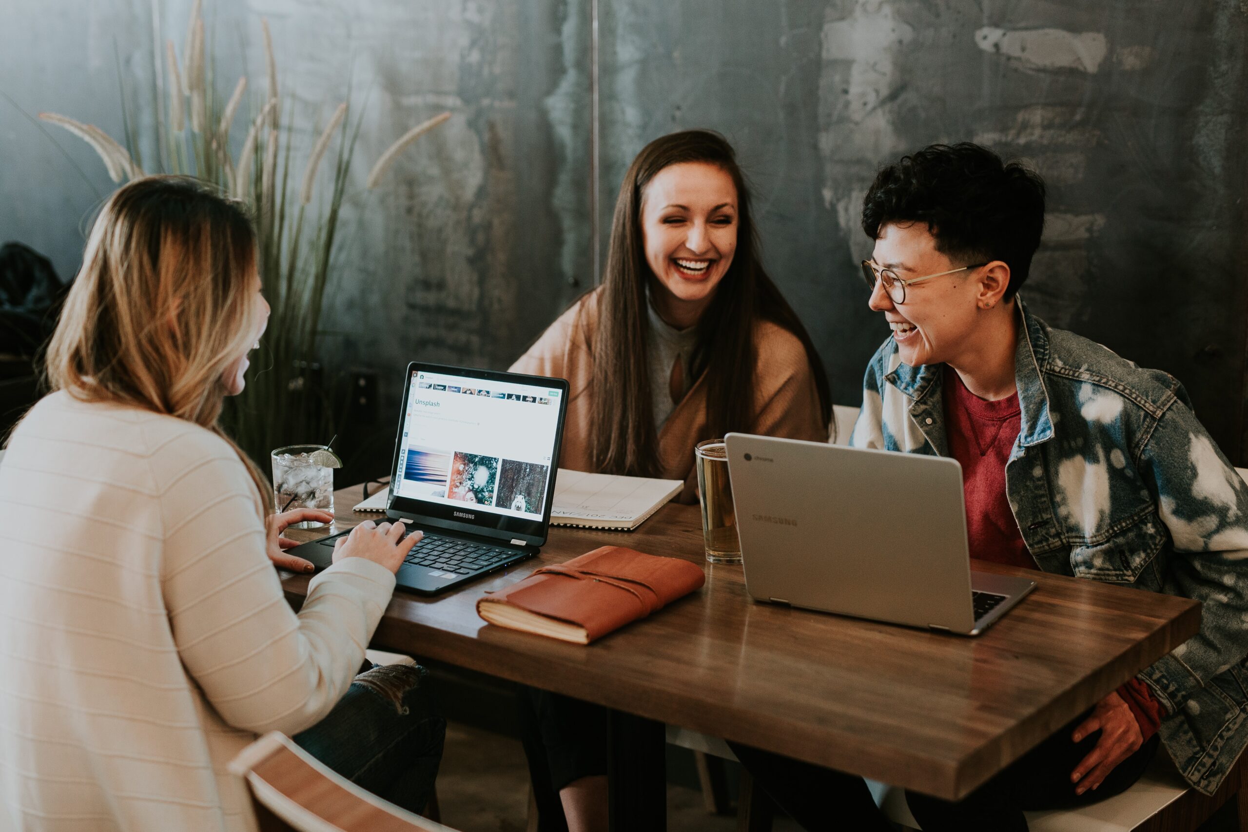 People sitting together and enjoy working