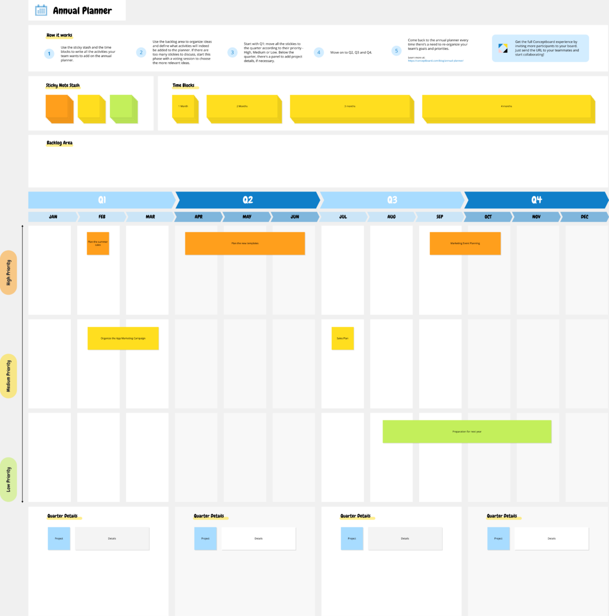 Annual Planner template