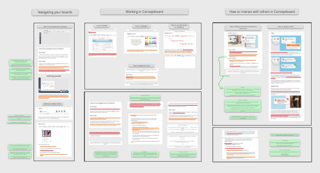 Color code your different methods of feedback