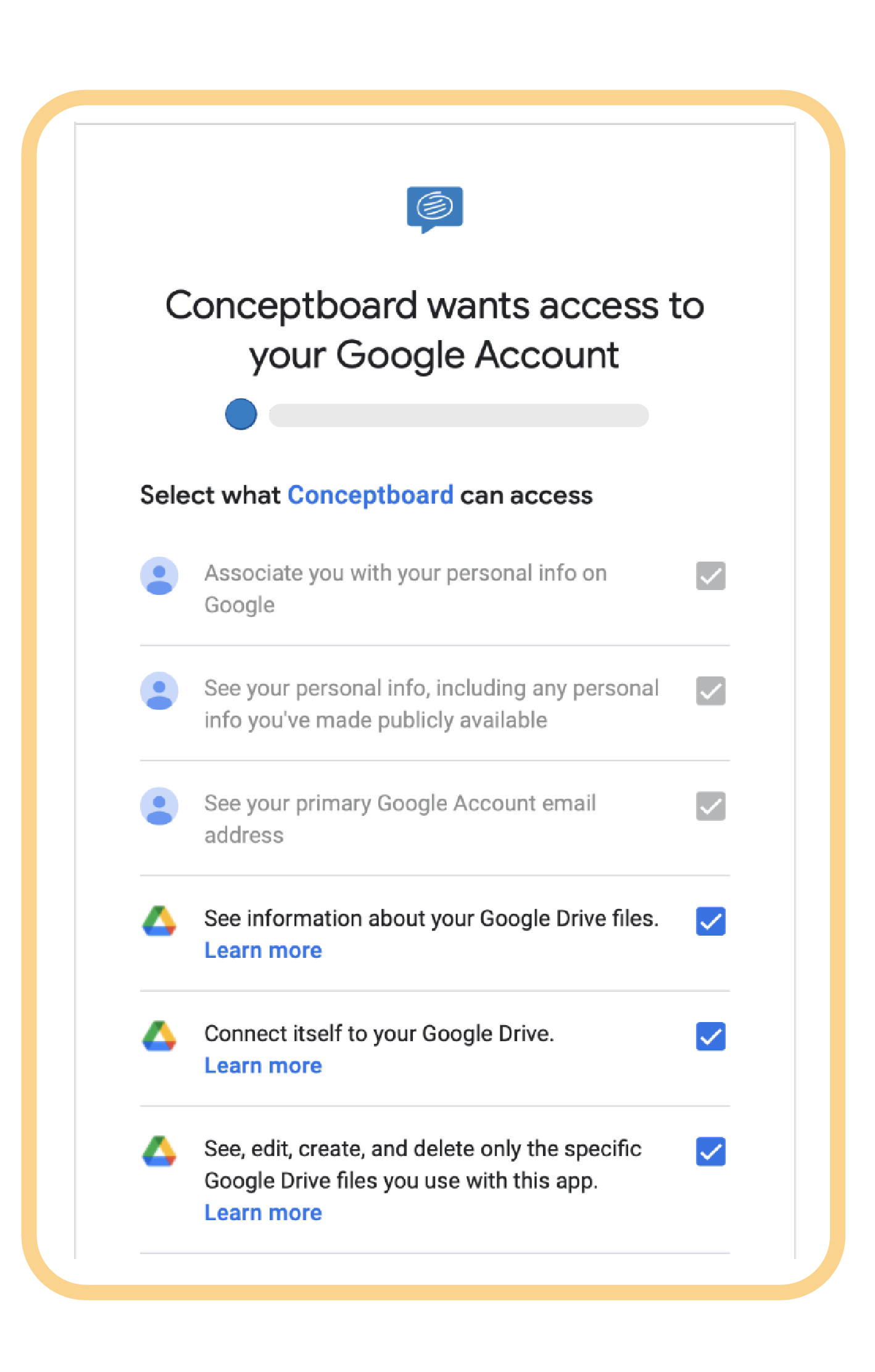 google drive integration step 3