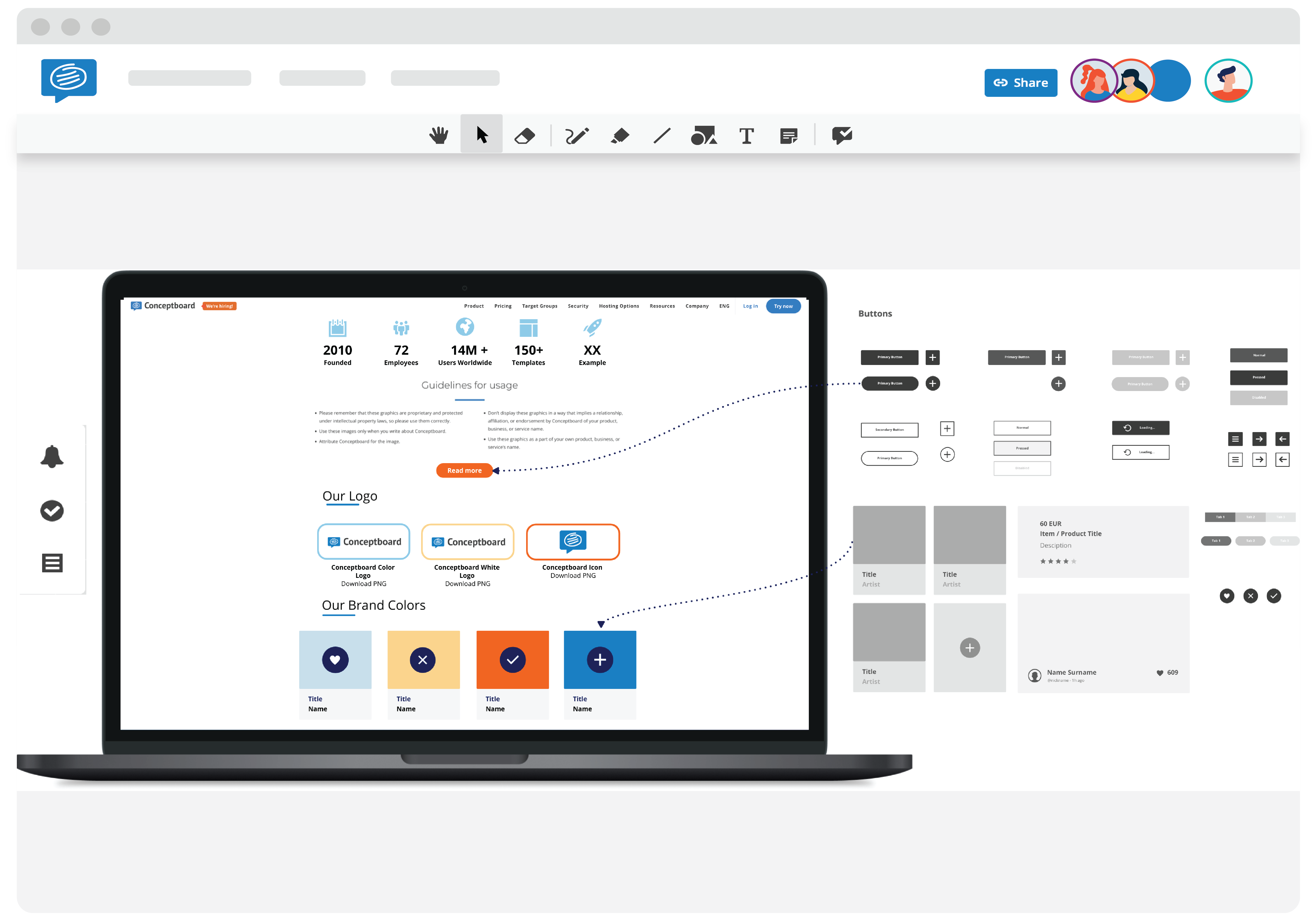 Website Projekt Conceptboard