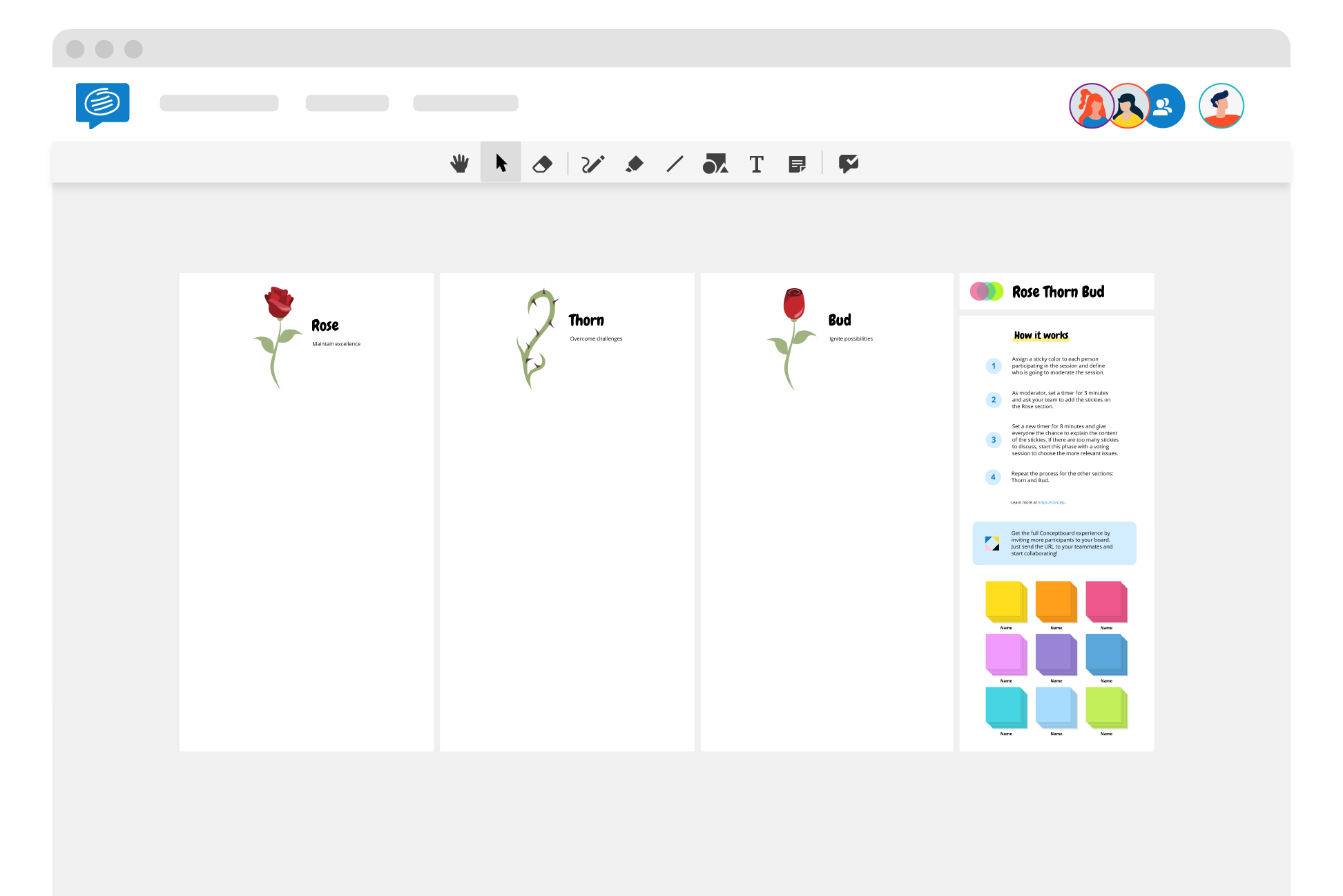 rose thorn bud template