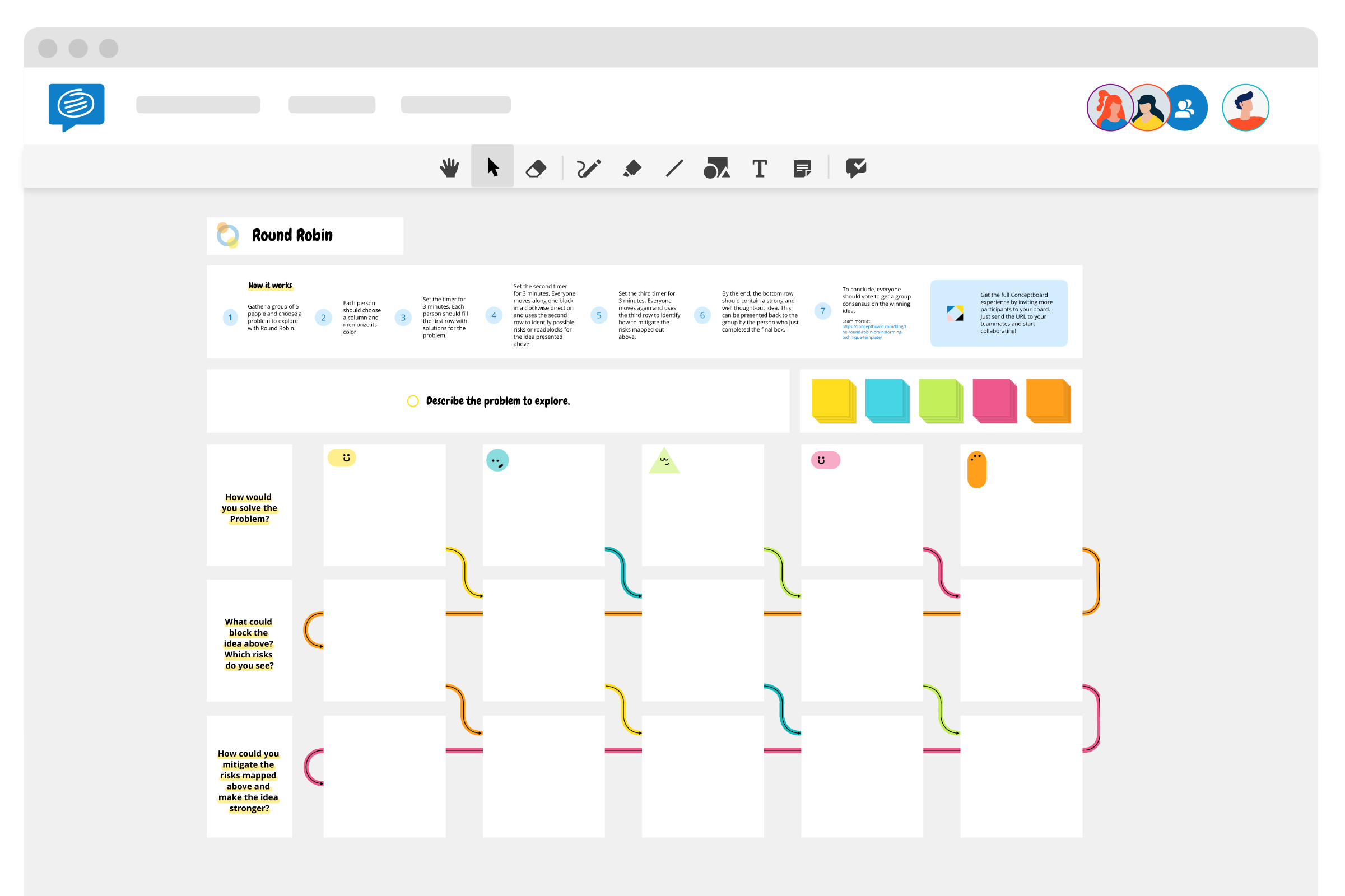 Round Robin Brainstorming Template