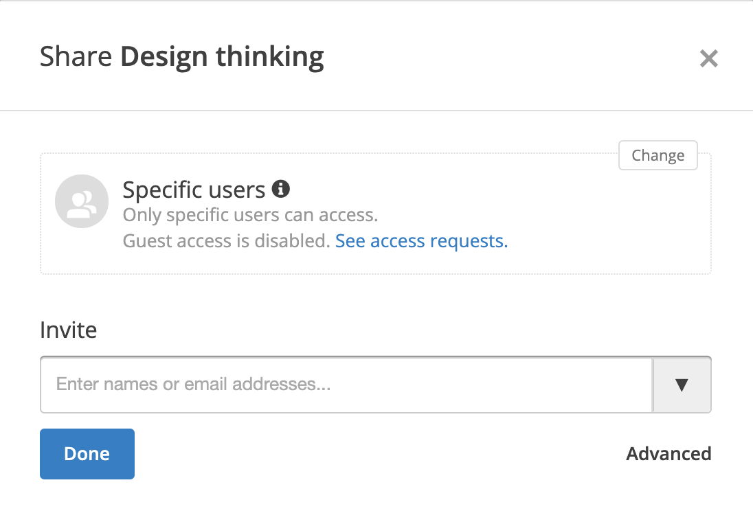 conceptboard share dialog access requests